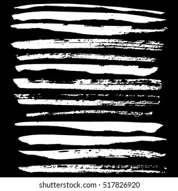 Handdrawn ink vector brush strokes. Vector illustration. Grunge texture.