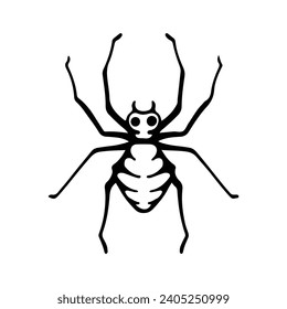 Hand-Drawn Insect Doodle Illustration. Insect or Bug Cartoon In Line Style Isolated In White Background. Insect Cartoon for Coloring Book