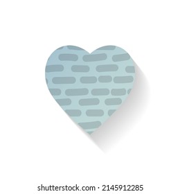 A hand-drawn isolated heart. A design element. Vector illustration
