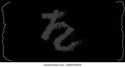 Hand-drawn Japanese Hiragana. translation: hand drawn Japanese letters