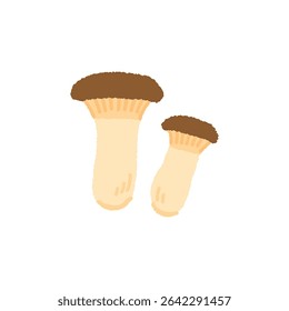 Hand-Drawn King Oyster Mushroom – Simple Illustration