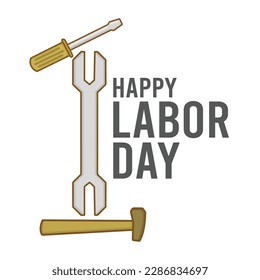 hand-drawn labour day theme, perfect for office, company, school, social media, advertising, printing and more