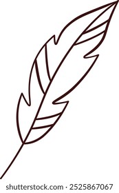 Handdrawn Leaf Outline Vector Illustration