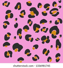 Hand-drawn leopard print wallpaper EPS 10