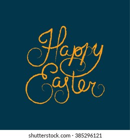 hand-drawn lettering and design elements Happy Easter. Contemporary Calligraphy.
