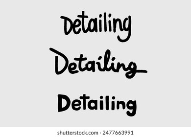 Hand-drawn lettering "Detelling", Vector Graphic, Signs, Logo