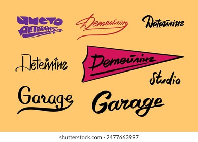 Hand-drawn lettering "Detelling", Vector Graphic, Signs, Logo