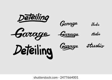 Handgezeichneter Schriftzug "Detelling", Vektorgrafik Grafik, Schilder, Logo