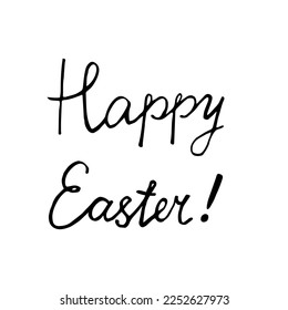Letras dibujadas a mano Feliz Pascua al estilo doodle
