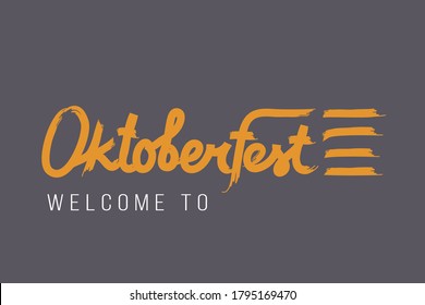 hand-drawn lettering Oktoberfest beer festival logo