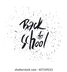 Handdrawn lettering of a phrase Back to School. Unique typography poster or cover design. Vector art isolated on background