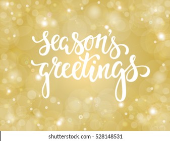 Handdrawn lettering season's greetings. design for holiday greeting cards and invitations of the Merry Christmas and Happy New Year and seasonal holidays. vector.