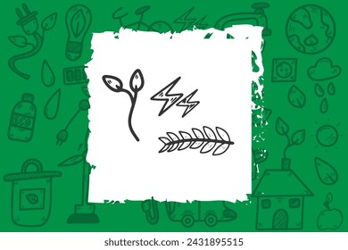 Iluminación y hojas dibujadas a mano vector eps10