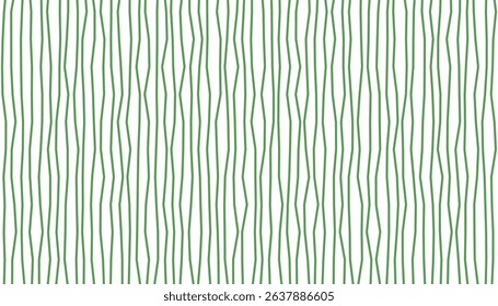 Hand-Drawn like Vertical Striped Pattern: Green and White Design