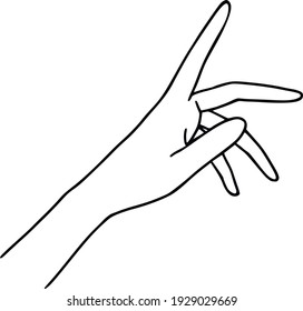 Hand-drawn line art hands. Elegant gestures isolated on white. Minimalist vector art. Womens hands icons, symbols and logo.