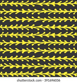 Hand-drawn line border set and design element flower.Vector Illustration
