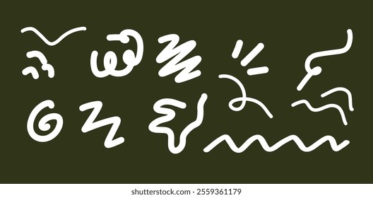 Hand-Drawn Line Decor Set | Minimalist Doodle Style Vector