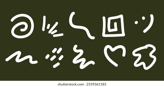 Hand-Drawn Line Decor Set | Minimalist Doodle Style Vector