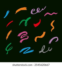 Hand-drawn line set :  Vector