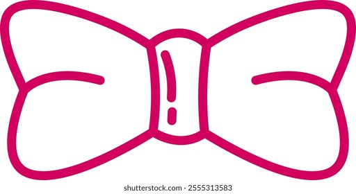 Handdrawn Lined Bow Vector Illustration