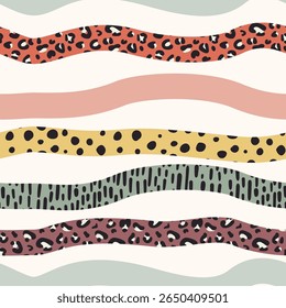 Hand-drawn lines, seamless texture print design. This is a vector illustration designed for fashion fabrics and textiles.	