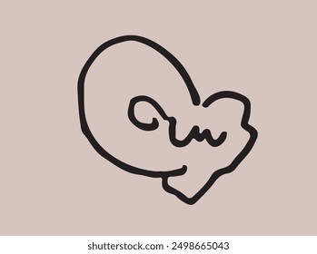 Handgezeichnetes Logo mit künstlerischem, authentischem Design. Kennt die Individualität und Handwerkskunst Ihrer Marke. Perfekt für handgefertigte Produkte, handwerkliche Waren und kreative Q