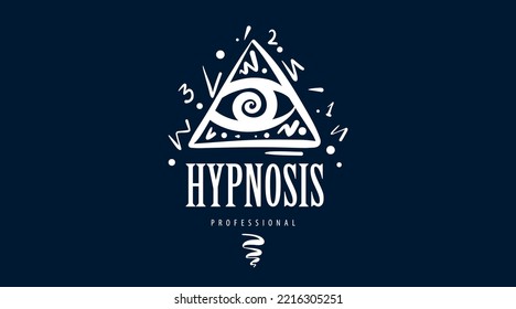 Hand-drawn logo for professional hypnosis