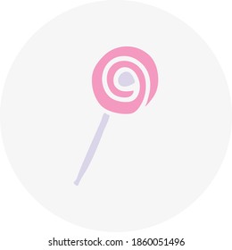 Hand-drawn lollipop. Doodle style vector illustration. Design element for postcards, invitations or oher graphic and web design.