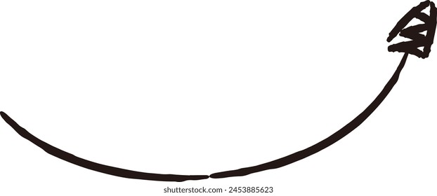 Hand-drawn loose and cute arrow parts. Ideal for finishing with a rough and stylish impression. Vector illustration.