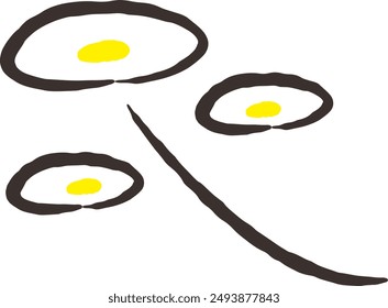 Hand-drawn, loose and cute design material. Perfect for creating a rough and stylish impression. Vector illustration.
