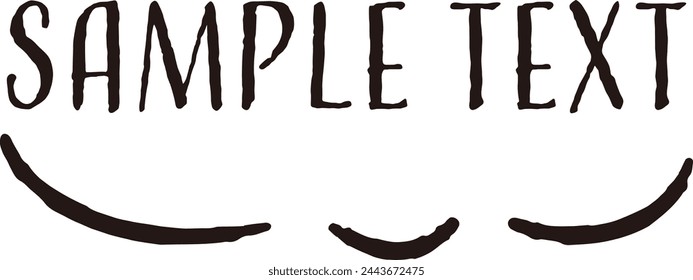 Hand-drawn loose and cute design parts. Ideal for finishing with a rough and stylish impression. Vector illustration.