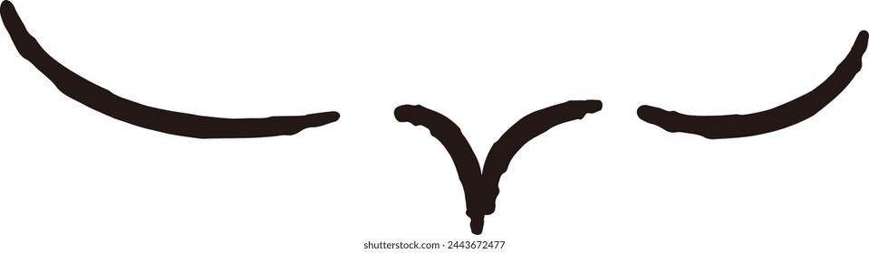 Hand-drawn loose and cute design parts. Ideal for finishing with a rough and stylish impression. Vector illustration.