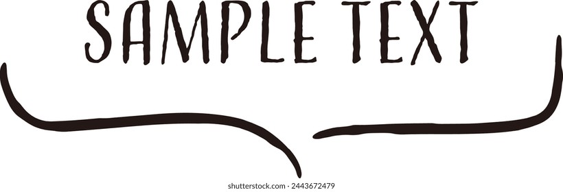 Hand-drawn loose and cute design parts. Ideal for finishing with a rough and stylish impression. Vector illustration.