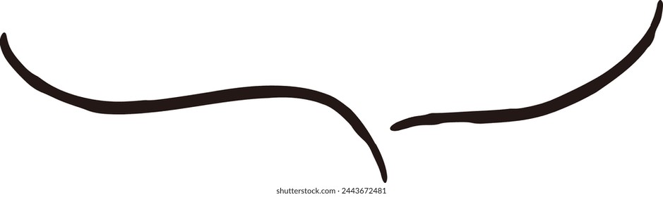 Hand-drawn loose and cute design parts. Ideal for finishing with a rough and stylish impression. Vector illustration.