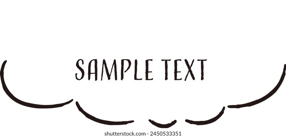 Hand-drawn loose and cute design parts. Ideal for finishing with a rough and stylish impression. Vector illustration.