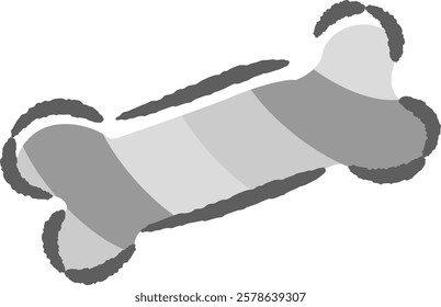 Hand-drawn, loose and cute dog toy illustration. A rough and stylish impression. Vector illustration.