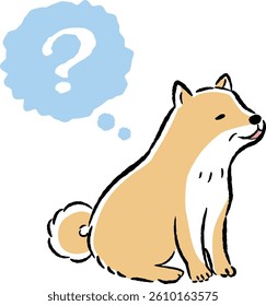 Hand-drawn, loose and cute illustration of caring for senior dogs. A rough and stylish impression. Vector illustration.