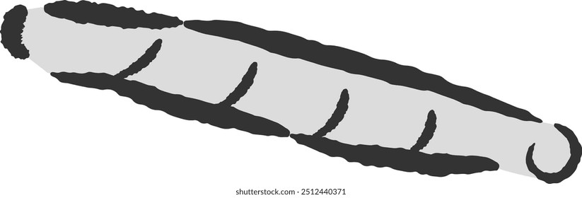 A hand-drawn, loose and cute illustration of a dog treat. A rough and stylish impression. Vector illustration.