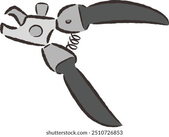 Hand-drawn, loose and cute illustrations of pet care products. A rough and stylish impression. Vector illustration.