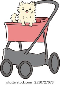 Hand-drawn, loose and cute illustrations of pet supplies. A rough and stylish impression. Vector illustration.