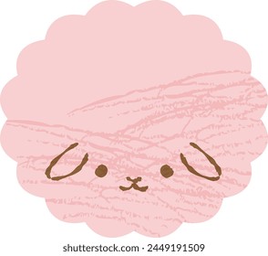 Hand-drawn loose and cute rabbit. Recommended for a rough and stylish look. Vector illustration.