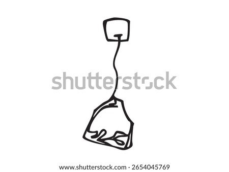 Hand-Drawn Loose Line Art Tea Bag Illustration