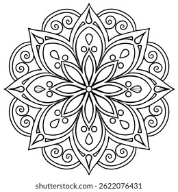 Hand-drawn mandala designs are intricate circular patterns that represent unity and balance. Created with detailed lines and shapes, they reflect mindfulness, creativity, and spiritual symbolism.