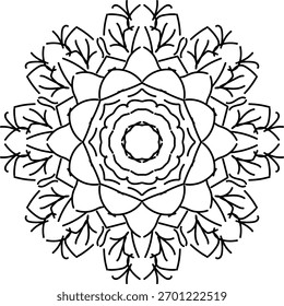 Diseños de mandala dibujados a mano que expresan calma, belleza y equilibrio