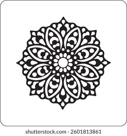 Hand-drawn mandala ornamental circular design