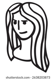Hand-drawn marker portrait illustrating unique facial expressions and abstract features