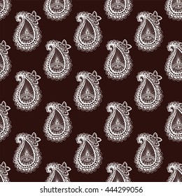 Hand-drawn mehendi ornamental pattern design set. Indian henna tattoo collection for hands