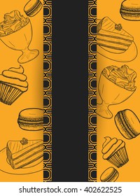 Handdrawn menu for cafe, coffee house. Vector