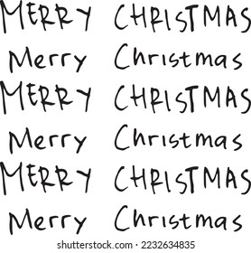 Hand-drawn Merry Christmas typeface text for greeting cards, branding, prints, graphic resources, and many more.