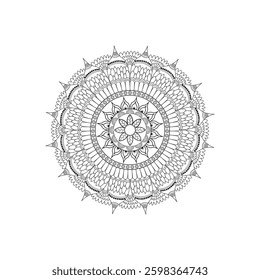 Hand-Drawn Minimal Mandala Illustration for Authentic Art Enthusiasts